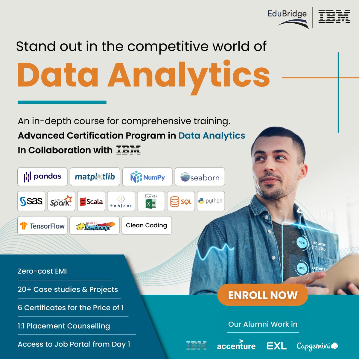 EduBridgelearn's tweet photo. Boost your data analytics abilities to make a lasting impression on the market.

Enroll now:https://t.co/MvUbGEQnfq

#DataAnalytics #DataAnalyticstips #ai #dl  #DataAnalyticstools  #data #datalab #dataanalyticstraining  #bigdata #bigdataanalytics  #dataanalysis #research https://t.co/bysOe6A1SY