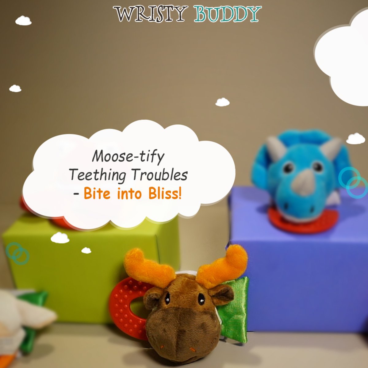 IWristybuddy's tweet image. Moose-tify teething troubles with our delightful moose teether! #wristybuddy #babyteethers #teethingbaby #teethingrelief #babycare #teethertoy #babyteethingtoy