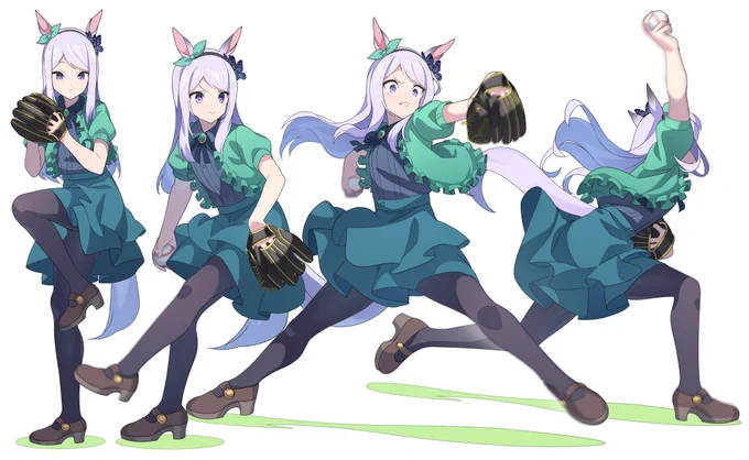 【本日18:00から日本シリーズ第5戦】イラストは昨日復帰登板を果たした湯浅京己投手の投球フォームを真似するメジロマックイーン 