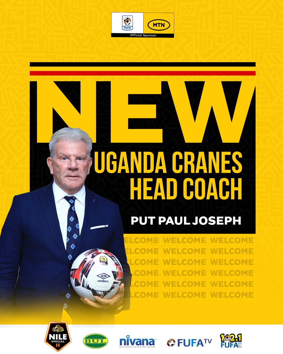 Welcome the new Uganda Cranes Head Coach Put Paul Joseph