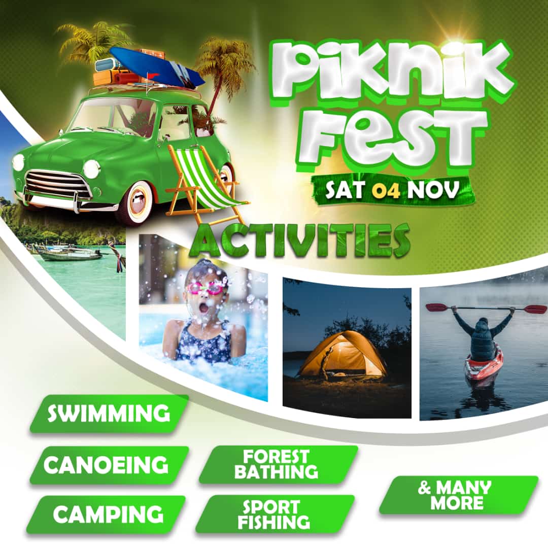 This Saturday we @ @NyasiEco. Come lets vibe, listen to cool music, play games, have fun, meet and great and experience the cool breez of nature, and beautiful sounds of birds. Get Your Tickets At qkt.io/PiknikFest 
#PiknikFest #TheCircleChannel #RxRadio #Ajuvent