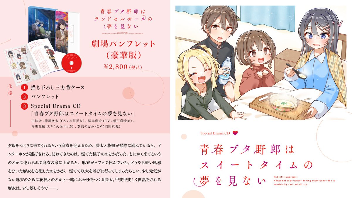 青春ブタ野郎は夢見る少女の夢を見ない 豪華版パンフレット 青春ブタ