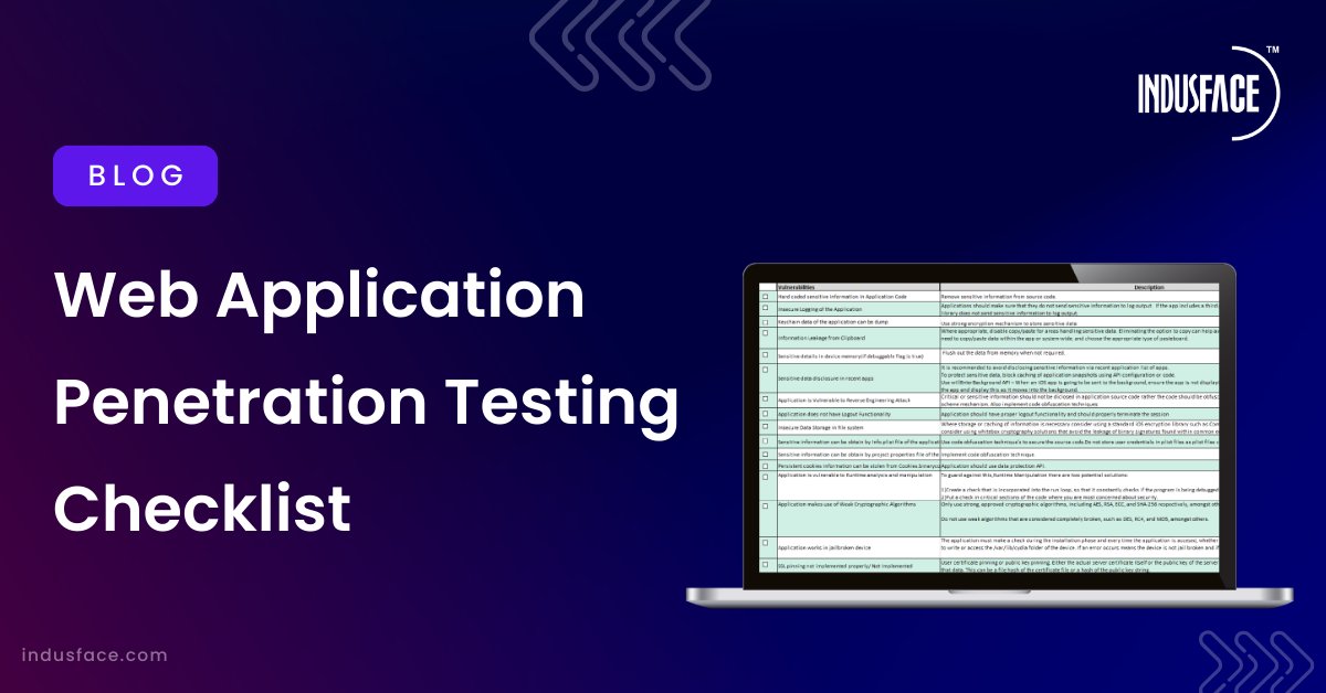 Indusface's tweet image. 🚀 Elevate your #webapplicationsecurity with our #penetrationtestingchecklist!
💼💻 It can be your toolkit for uncovering and fixing critical security gaps: (link in thread)