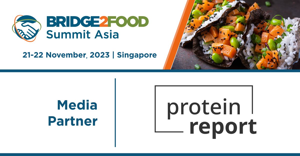 Protein Report (@protein_report) on Twitter photo #EventAlert! There's still time to register for <a href="/Bridge2Food/">Bridge2Food</a>'s Summit Asia, coming up Nov. 21-22 in #Singapore. This gathering of #protein and #foodtech leaders, investors, and innovators is not to be missed. Protein Report is proud to be a media partner!
bridge2food.com/summitasia2023… #EventAlert! There's still time to register for <a href="/Bridge2Food/">Bridge2Food</a>'s Summit Asia, coming up Nov. 21-22 in #Singapore. This gathering of #protein and #foodtech leaders, investors, and innovators is not to be missed. Protein Report is proud to be a media partner!
bridge2food.com/summitasia2023…
