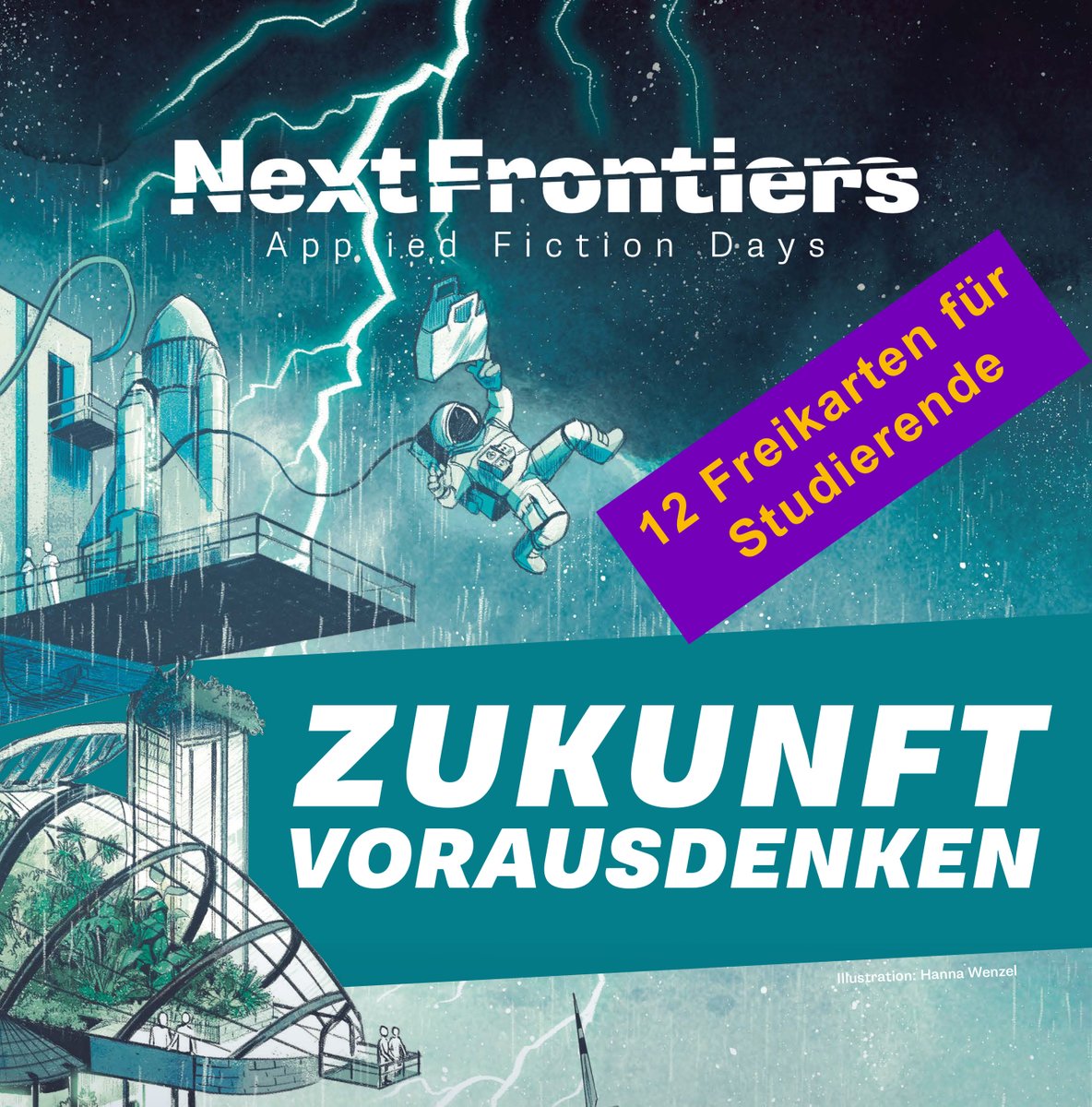 izkt_stuttgart's tweet photo. Der Stuttgarter Zukunftskongress #nextfrontiers am 10.11.2023 bringt #Fiktion und #Wissenschaft zusammen.
Für 12 Studierende der Universität Stuttgart vergeben wir kostenlose Eintrittskarten (inklusive Mittagessen).
ℹ️ https://t.co/t6AJLh4RDr
@Uni_Stuttgart https://t.co/M1gYQuCXcC