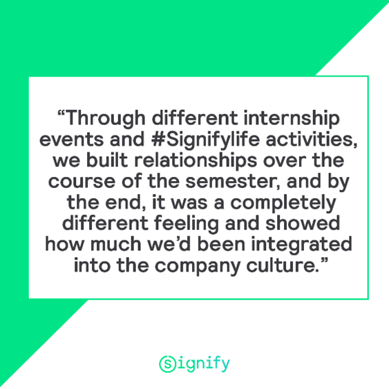 SignifyCompany's tweet photo. Cynthia Perez, Finished Goods Planner, valued #SignifyLife during her internship. As a full-time employee, she is able to maintain work-life balance while completing her degree.
Check out opportunities to join our team and #StartToShine 👉 https://t.co/tzskmTZW2M https://t.co/5xICrsrxBw