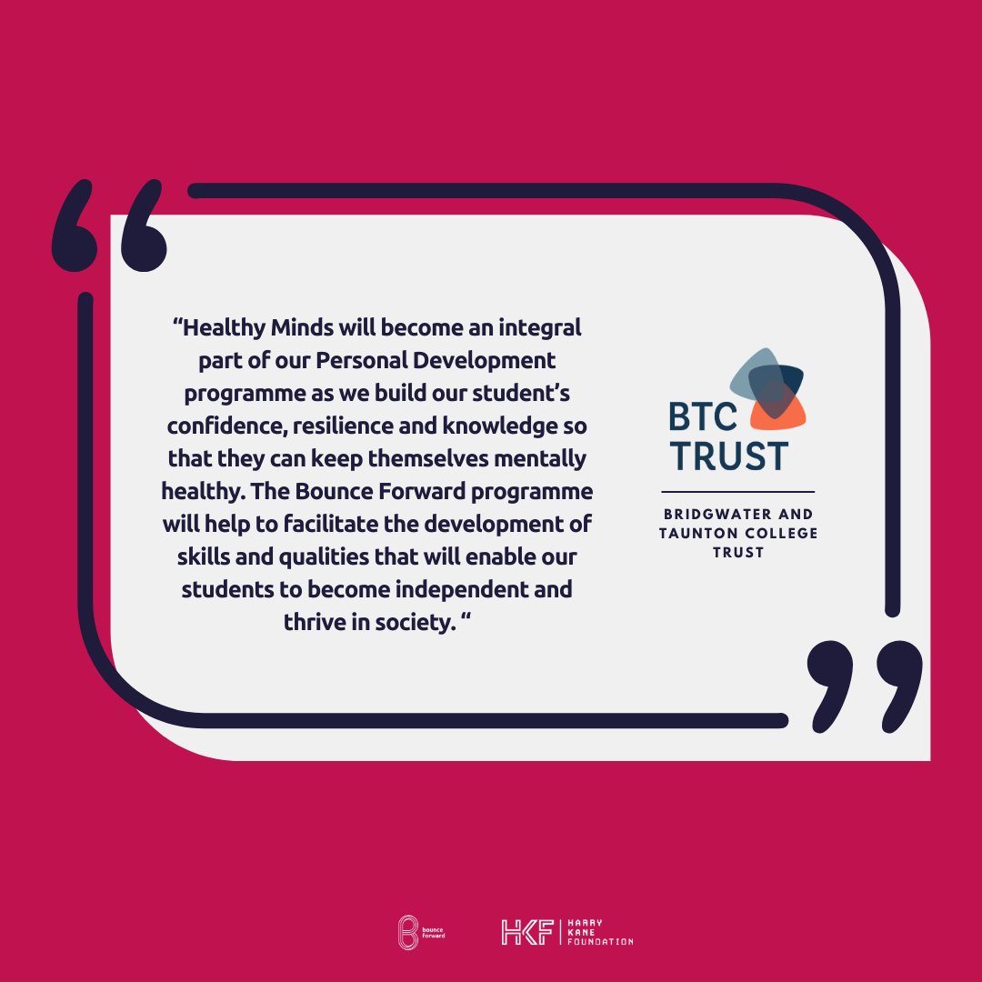 Bounce Forward (@bounceforward) on Twitter photo Bridgwater and Taunton College Trust consists of 7 academies who will all be embedding the teaching of psychological fitness to their students. 🤩 <a href="/BTCacademytrust/">Bridgwater & Taunton College Trust</a> Bridgwater and Taunton College Trust consists of 7 academies who will all be embedding the teaching of psychological fitness to their students. 🤩 <a href="/BTCacademytrust/">Bridgwater & Taunton College Trust</a>