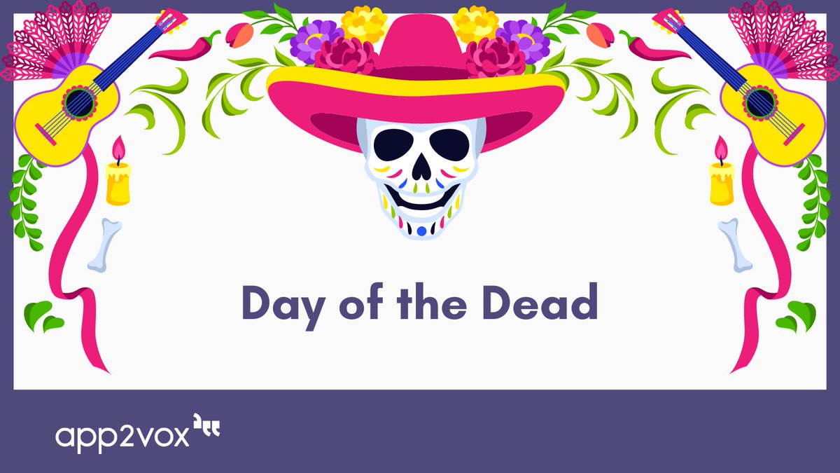 app2vox's tweet image. Happy Day of the Dead! 🌺💀🌹

Dia de los Muertos, or the Day of the Dead, is a Mexican celebration where families come together to honour and remember their loved ones who have passed away🎉♥️

#dayoftheday #diadelosmuertos #nonverbal #ASD #AAC