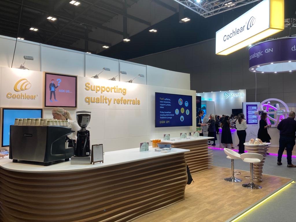 CochlearUK's tweet photo. Weโve been sent to Coventry but have a lot to talk about! We are here supporting quality referrals, come and have a coffee and a chat. @BAAudiology #BAAConf #hearingimplants #cochlearimplants https://t.co/cOkstvxkrD
