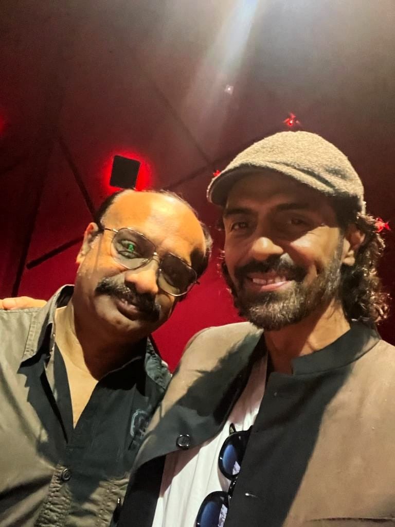 AnupDev11's tweet photo. With Arjun Rampal at Mami Film Festival during the show of our film THE RAPIST by Aparna Sen… https://t.co/lFF1DwtjOf