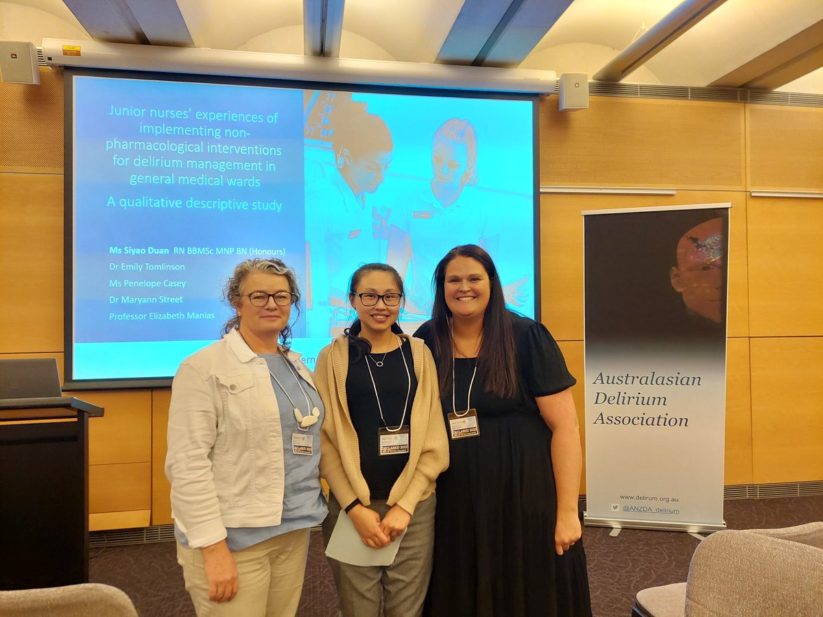 Proud to see my <a href="/DeakinQPS/">DeakinQPS</a> nursing honours student presenting her delirium research today at #DECLARED2023 ! Great work Olivia! <a href="/maryann_street/">Maryann Street</a> <a href="/emanias1/">Elizabeth Manias</a>
