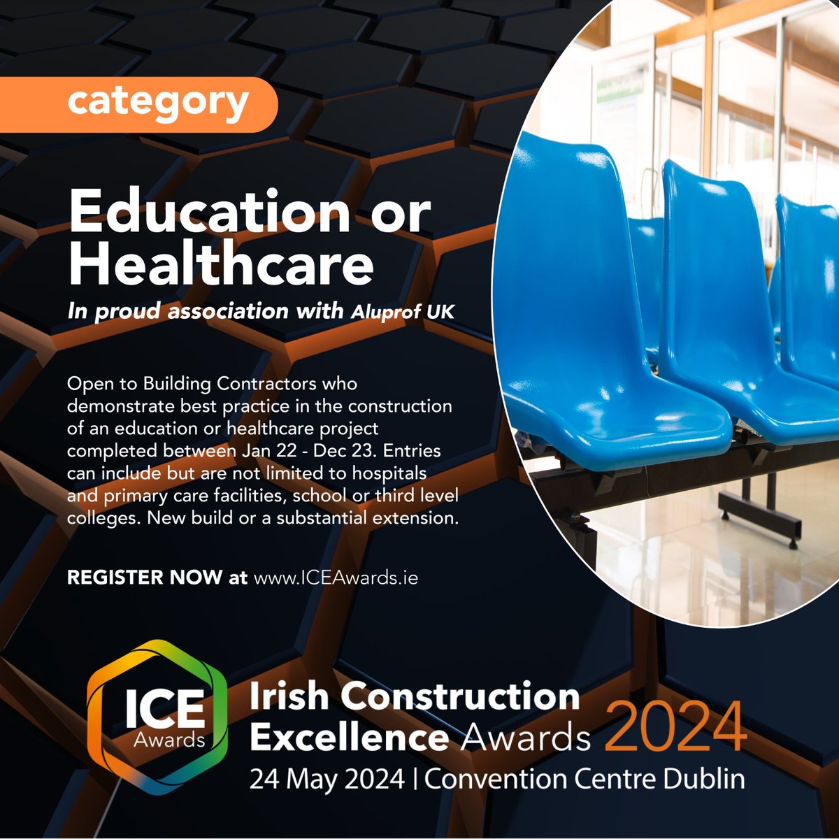 ICE Awards (@theiceawards) on Twitter photo Have you completed an Education or Healthcare building in the past 2 years, successfully delivering a project that you feel achieved excellence?
Register for http://ICEAwards.ie2024
โ
Entry deadline 30 November 2023โ
In proud association with <a href="/Aluprof_UK/">Aluprof UK</a>
#ICEAwards #AEC Have you completed an Education or Healthcare building in the past 2 years, successfully delivering a project that you feel achieved excellence?
Register for http://ICEAwards.ie2024
โ
Entry deadline 30 November 2023โ
In proud association with <a href="/Aluprof_UK/">Aluprof UK</a>
#ICEAwards #AEC