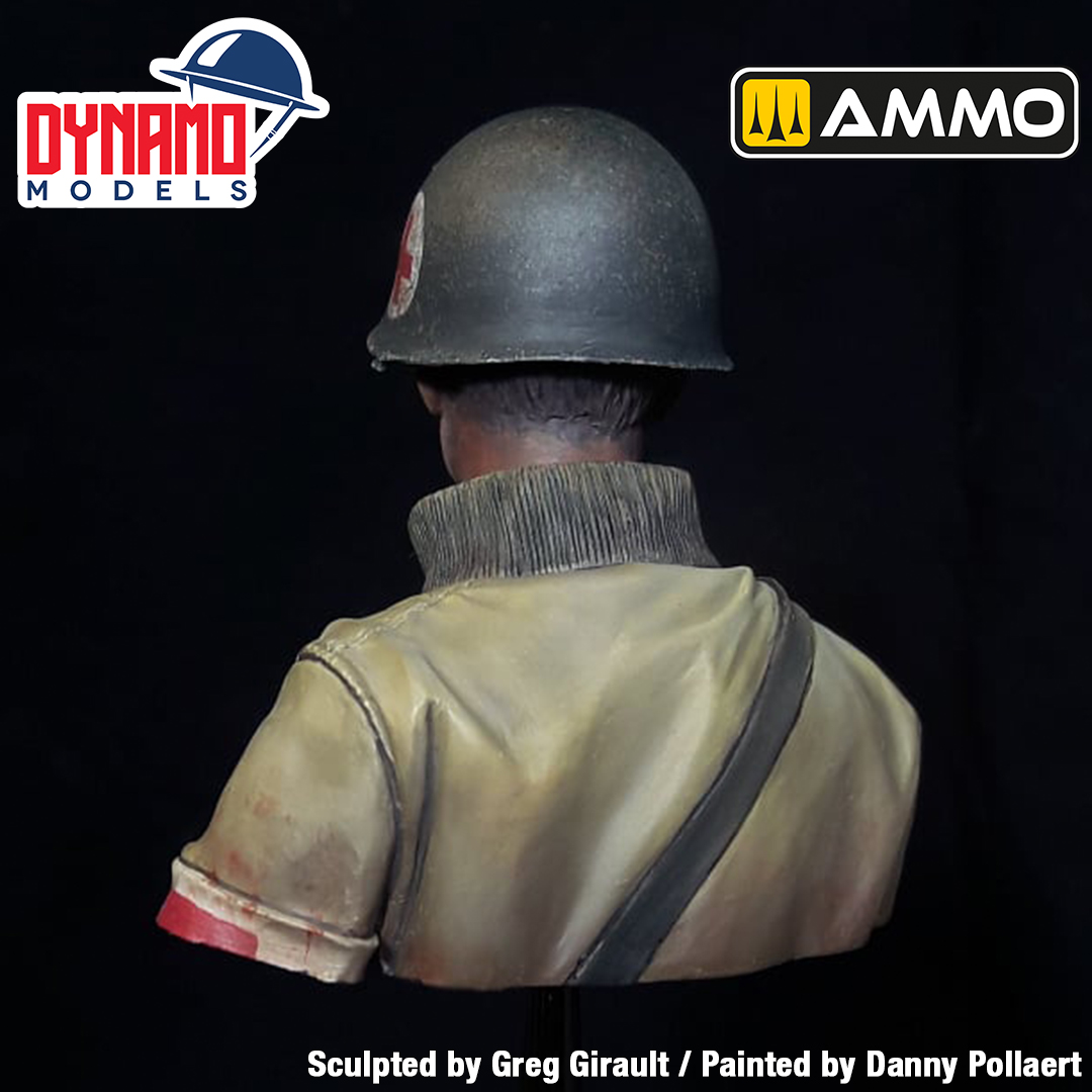 AMMOMIG's tweet photo. An atmospheric bust of a U.S Medic in the Ardennes from Dynamo Models, one of the latest additions to the #AMMODistribution family!  Explore all Dynamo Models with real stock, ready to ship, at #AMMO here: https://t.co/3ezOyS2H3f https://t.co/t42Q6dILMN