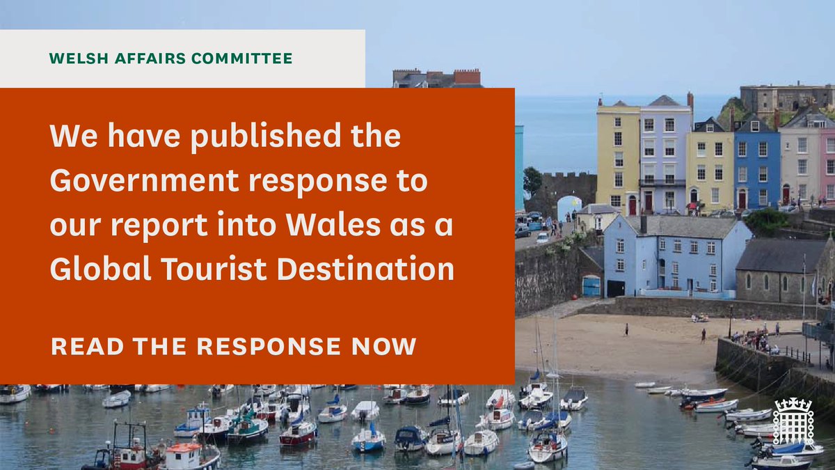 We have published the Government response to our report into Wales as a Global Tourist Destination Read the response here: committees.parliament.uk/publications/4… Read our report here: committees.parliament.uk/publications/4…