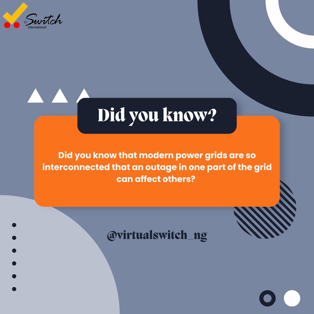 virtualswitchng's tweet photo. Knowledge is power, and at Virtual Switch, we're here to empower you with energy insights you never knew you needed! Stay tuned for more electrifying facts. ⚡💡 #DidYouKnow #KnowledgeIsPower #VirtualSwitch" https://t.co/WAn0om5sqq