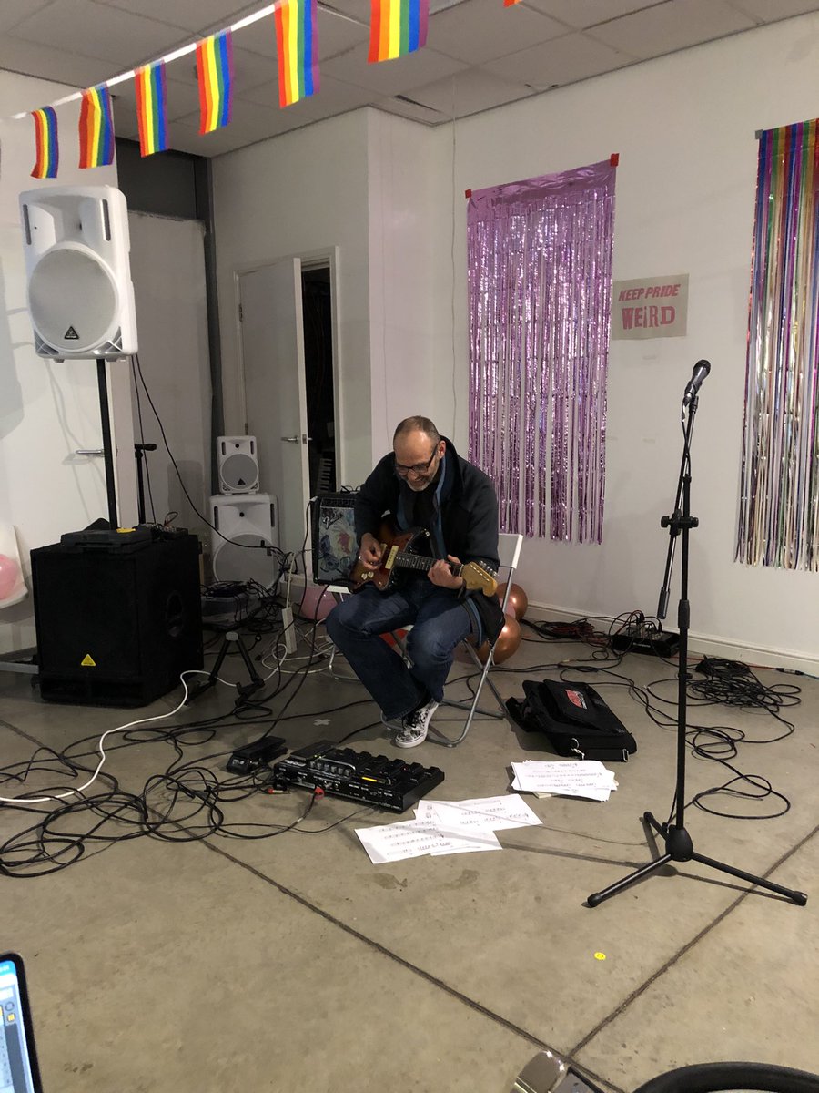 Rehearsing for our Cyclic Sounds gig - this is @theargentgrub working out some guitar parts