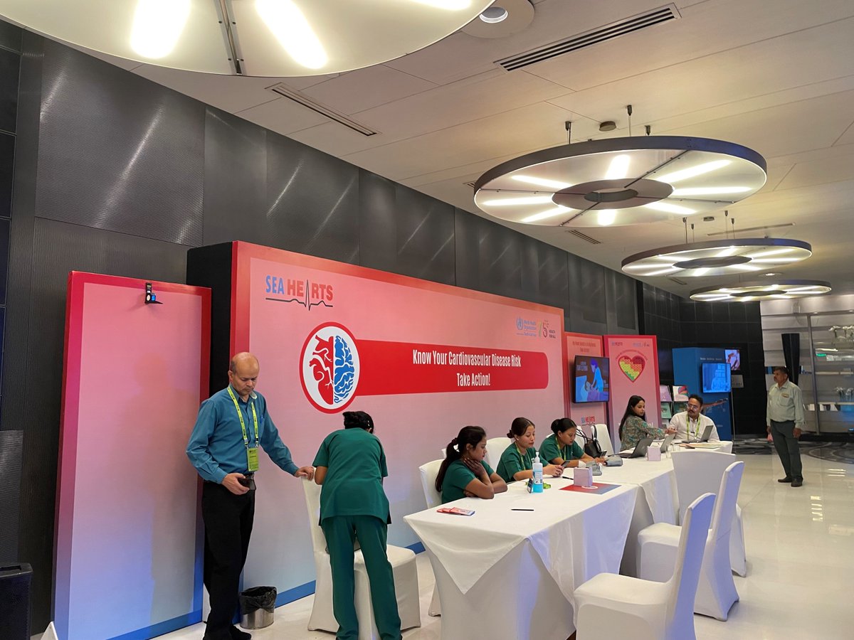 What if we can assess our risk of getting a heart attack or stroke in the next 10 years? At the #RC76 in New Delhi, WHO SEARO booth on SEAHEARTS helped many people to know their risk and to take action!