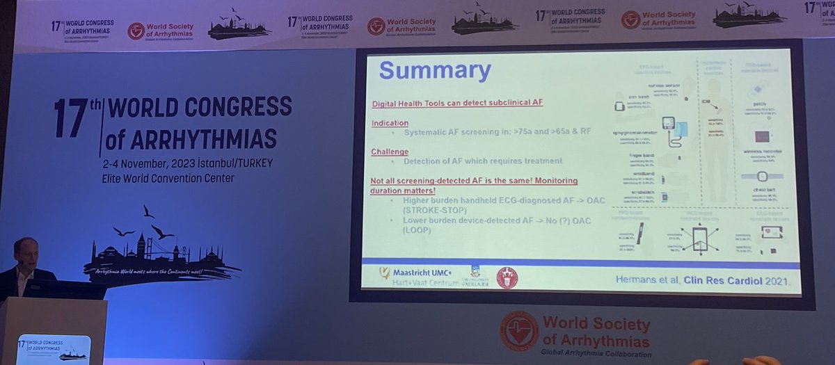 Ruben Casado Arroyo (@rbcasado) on Twitter photo Monitoring duration matters regarding screening detected atrial fibrillation! Important to select the population at risk of cardiovascular complications Nice talk by <a href="/Dominik_Linz/">Dominik Linz</a> <a href="/2023WSA/">World Arrhythmia Congress 2023</a> <a href="/MDTolgaAksu/">Tolga Aksu, MD</a> great meeting! <a href="/MaastrichtU/">Maastricht University</a> Monitoring duration matters regarding screening detected atrial fibrillation! Important to select the population at risk of cardiovascular complications Nice talk by <a href="/Dominik_Linz/">Dominik Linz</a> <a href="/2023WSA/">World Arrhythmia Congress 2023</a> <a href="/MDTolgaAksu/">Tolga Aksu, MD</a> great meeting! <a href="/MaastrichtU/">Maastricht University</a>