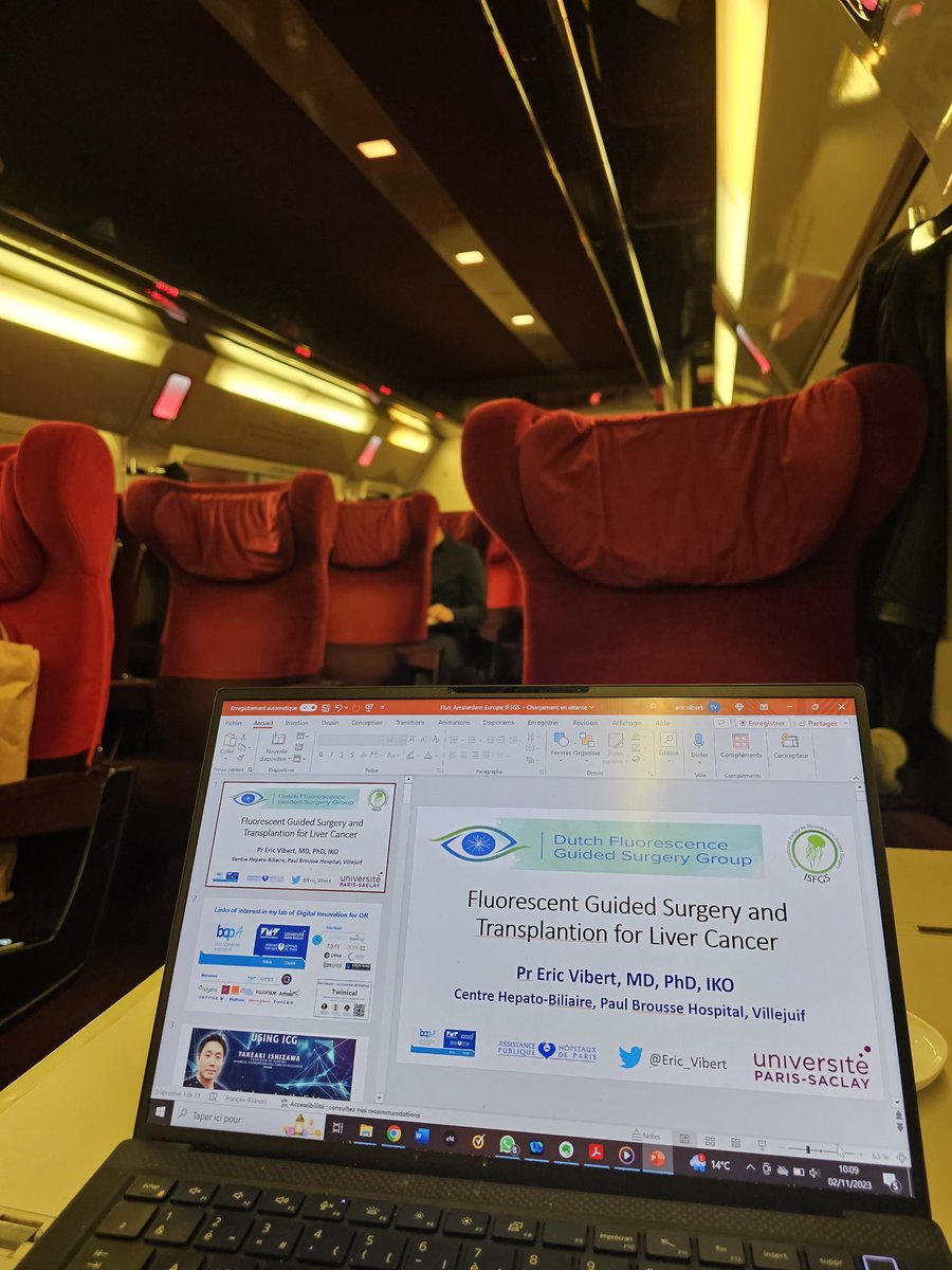 🙏 Low speed Thalys to #Amsterdam in the storm allowing a cool preparation of my talk that show you the light in surgery for primary liver cancer 😃 ! @isfgs @ILCAnews @ISLS2023 @CHBPaulBrousse @APHP @GustaveRoussy @UnivParisSaclay @IHPBA @lachbt