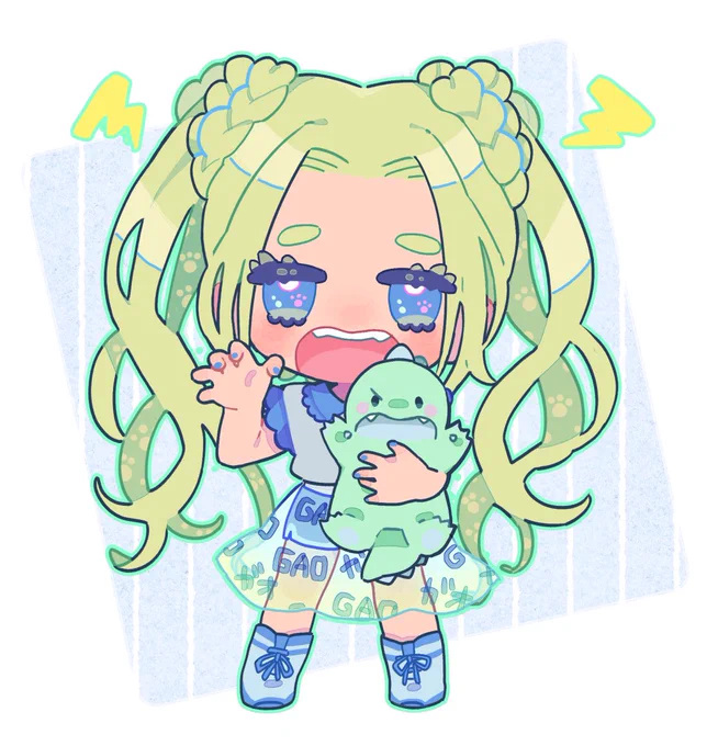 SDイラストのサンプル用に描いたやつ かわいいのではないだろうか!
