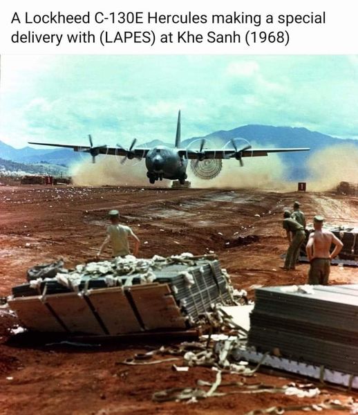 The situation was so dangerous at Khe Sanh 1968, lead flying everywhere, that the aircraft wouldn't land they would just drop low and eject the cargo out the back and then hit full throttle and swoop away. Our beloved Marines endured that carnage for 77 days! 🇺🇸💪