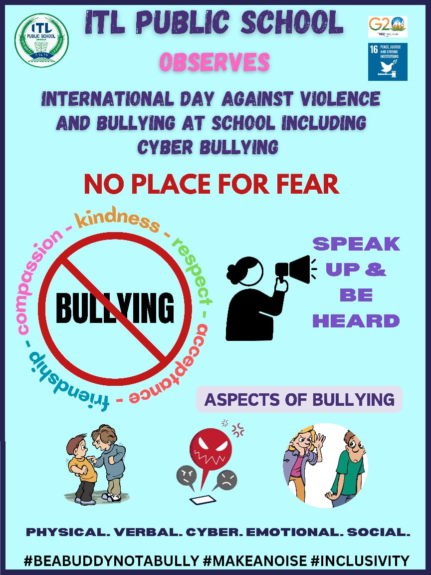 INTERNATIONAL ANTI-BULLYING DAY ON 2ND NOVEMBER 2023

#internationalantibullyingday
#makeanoiseaboutbullying
#beabuddynotabully