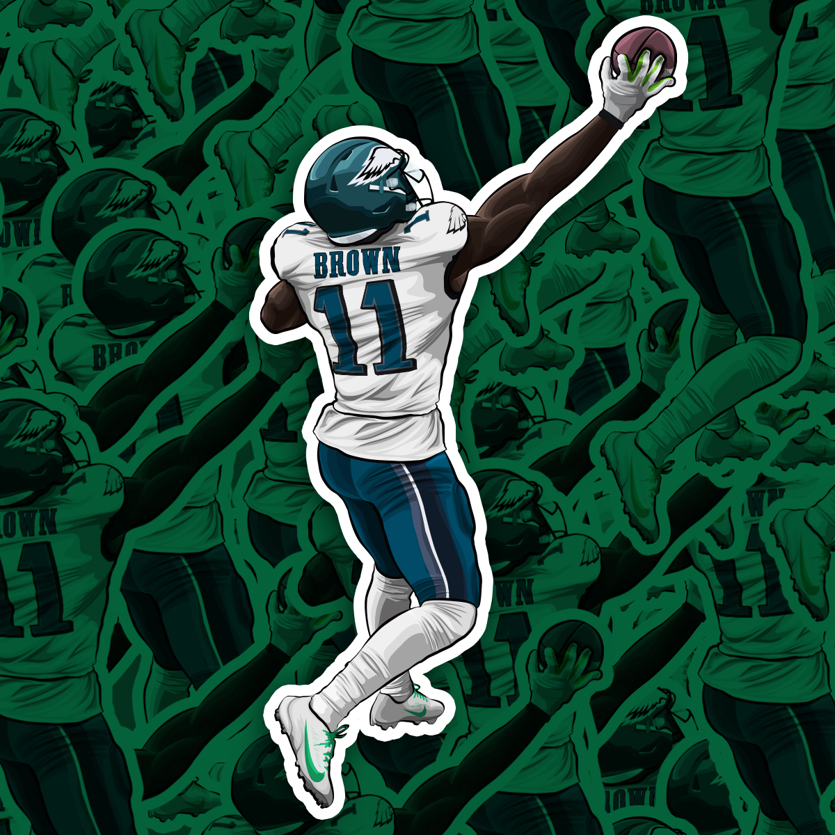 eringrugan's tweet photo. STICKER GIVEAWAY! Giving away a few of my new AJ Brown stickers. All you have to do to enter is RT this tweet for a chance to win one! (really, that's it).

Will pick 3 winners on Monday (11/6). #FlyEaglesFly #Eagles https://t.co/ZsK33pTQCG