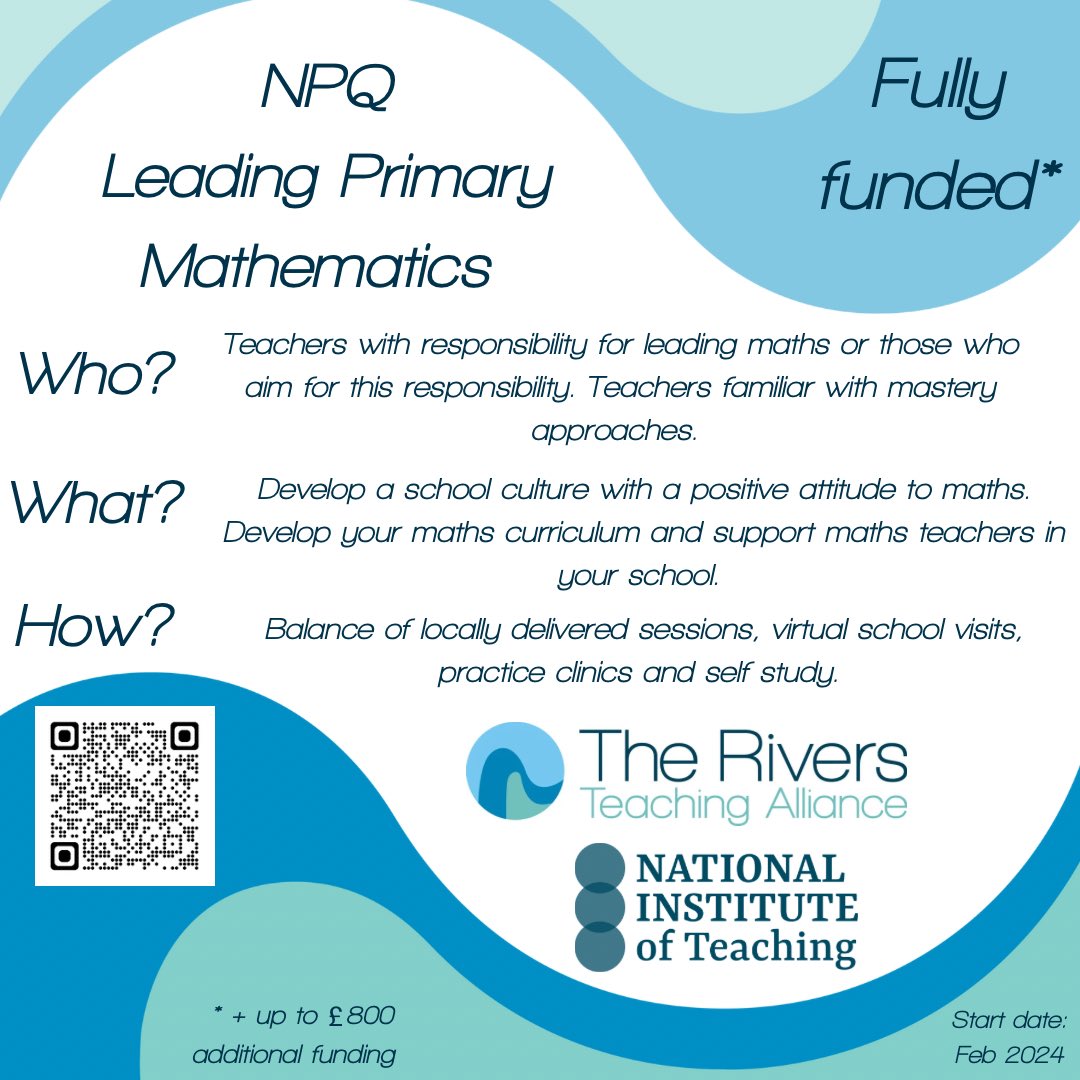 Places filling up, we’d love to have you onboard! 🌟🎉👩‍🏫👨‍🏫🧑🏾‍🏫🔢♾️🧮 <a href="/NatInstTeaching/">National Institute of Teaching</a> <a href="/MathsHubs/">MathsHubs</a> <a href="/MrTs_NQTs/">Mr T's NQT/ECT support 🙋🏻‍♂️</a> <a href="/Rivers_MAT/">Rivers CofE Academy</a> #primarymaths #cpd #npq