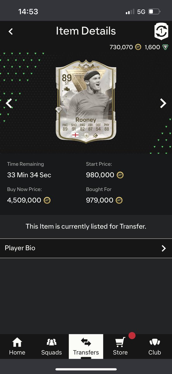 atari_gaming's tweet photo. Anyone want a lovely 1000% fresh one of a kind Rooney for 4 mill this is the one for you pc market only #eafc24 #ultimateteam https://t.co/fbkAs6oYX1