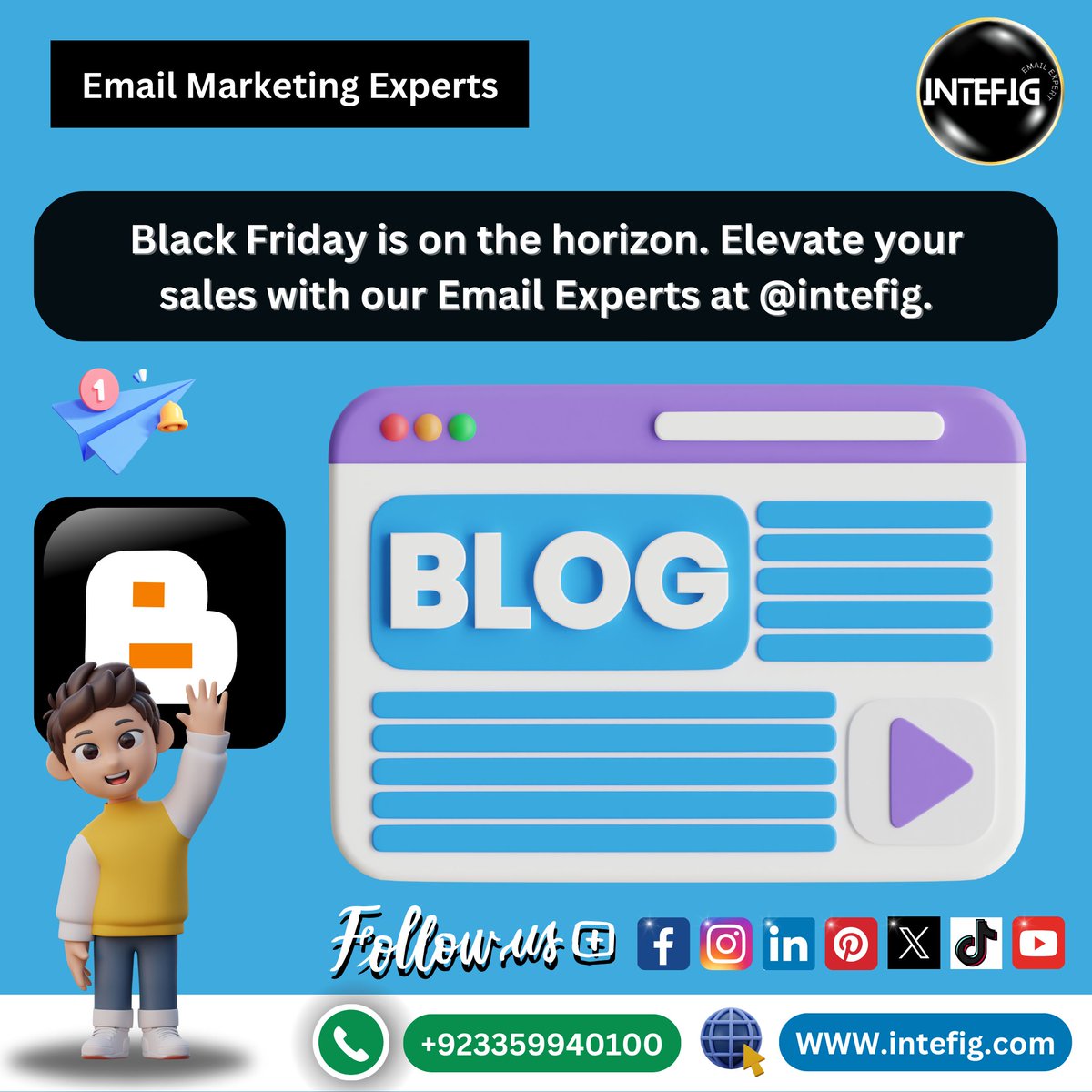 AkbarAf17124547's tweet photo. #Bloggers, #BlackFriday is on the horizon. #Elevate your #sales with our #EmailExperts at INTEFIG

Contact @Intefig_ for a free #store audit &amp; #EmailMarketing consultation
#letsconnect #branding #ROI #PPC #SEO #blog  #ecommerce #AI #salesfunnel #marketing  #digitalmarketing #SEOs https://t.co/Agl2DCbo0c