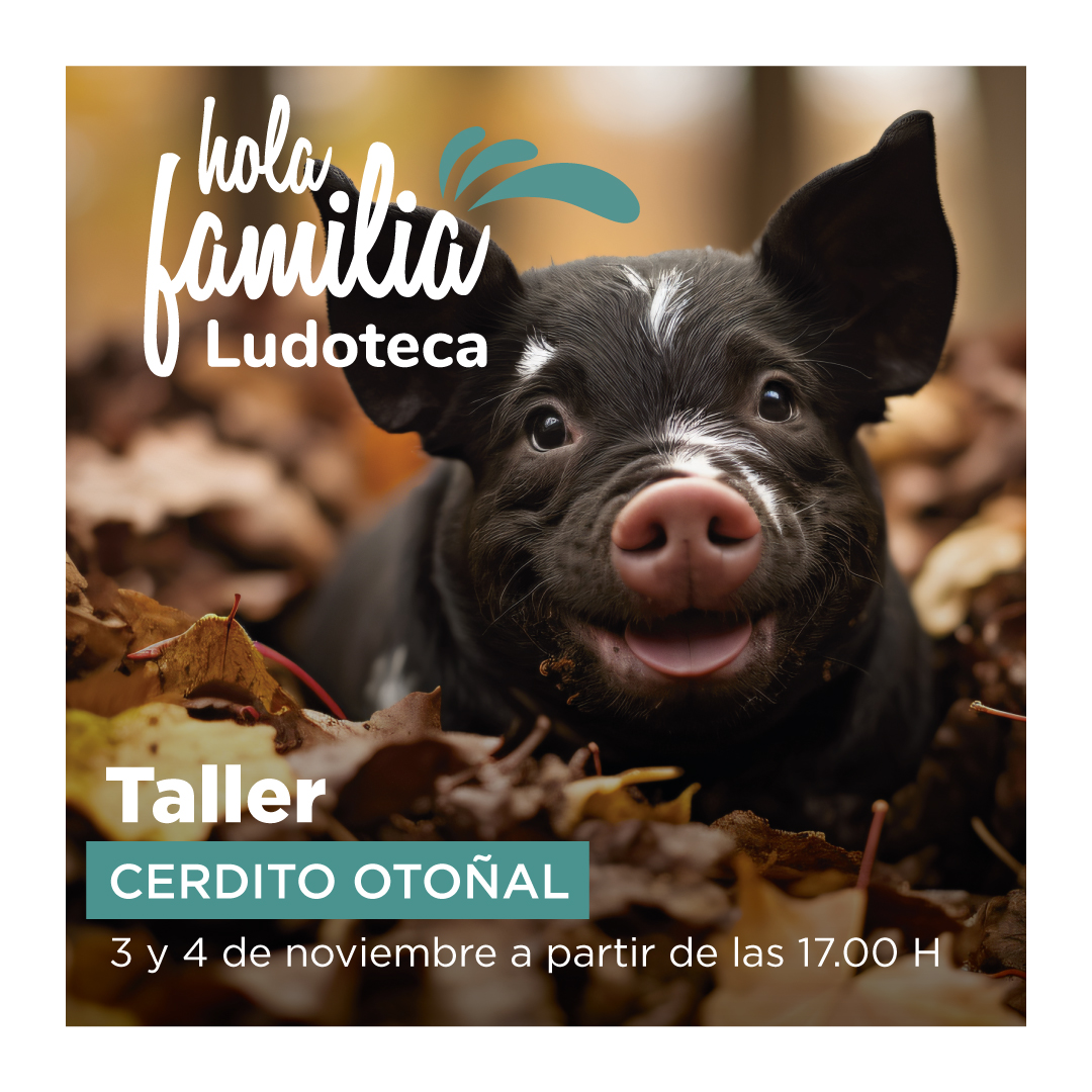Esta semana en #LudotecaAsTermas haremos un cerdito aprovechando los elementos que nos da el otoño, como las piñas de los árboles 🐷​🍁
