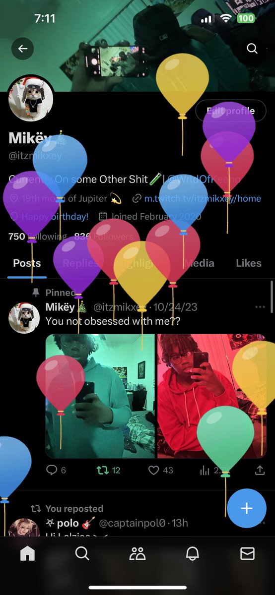 Nahhh ballon’s on my page??? What’s the occasion??