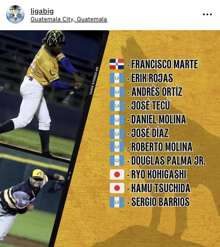 ovs_sports073's tweet photo. グアテマラのLiga BIGではさらに新しいロースターが発表されました🇬🇹

日本人参加選手には、フェニックスリーグで活躍していたBC茨城の土田選手、北米独立フロンティアリーグ契約が発表された小東選手、昨年ABLでプレーしていた井神選手、HBLの大下選手らがいます🐺💫 https://t.co/SpiWkDgJhe