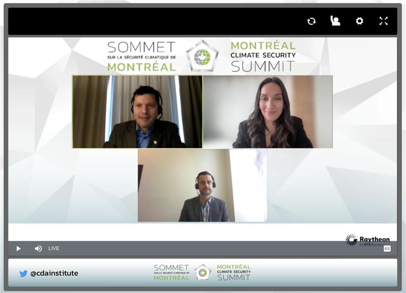 #MontrealSummit #ClimateSecurity. Our second keynote: Mathieu Bussières, Director of @NATO Climate Change and Security Centre of Excellence (CCASCOE). Moderated by @sofia_kabbej @POLSISEngage @InstitutIRIS @CS2P_