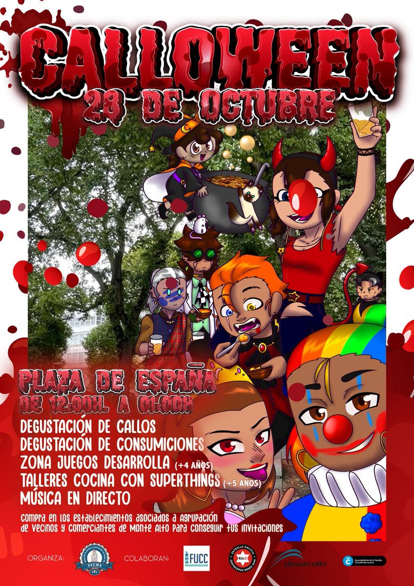 Ante las inclemencias del tiempo nos vemos obligados a posponer la fecha de celebración del Calloween de Monte Alto al día  11 de noviembre (SÁBADO), con el mismo horario y actividades.
Lamentamos los inconvenientes que esto pueda generar.