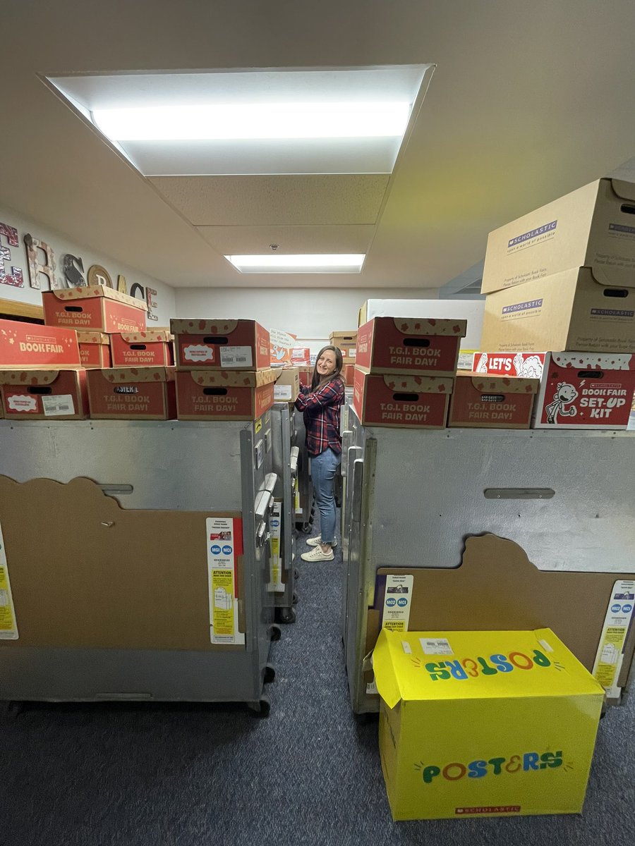 When you can hear your LMS but can’t find her! Getting buried in a good book has a new meaning😂#itsaslaughterthing <a href="/MrsAColwell/">Audrey Colwell</a> <a href="/Scholastic/">Scholastic</a>