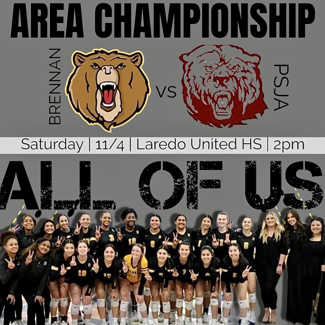 BrennanVolleyball (@brennanbearvb) on Twitter photo Area here we come! ๐ฅ๐๐ค
<a href="/Brennan_AT/">Brennan Athletic Training</a> <a href="/NISDBrennan/">Brennan High School</a> <a href="/BoosterBrennan/">Brennan Athletic Booster</a> Area here we come! ๐ฅ๐๐ค
<a href="/Brennan_AT/">Brennan Athletic Training</a> <a href="/NISDBrennan/">Brennan High School</a> <a href="/BoosterBrennan/">Brennan Athletic Booster</a>