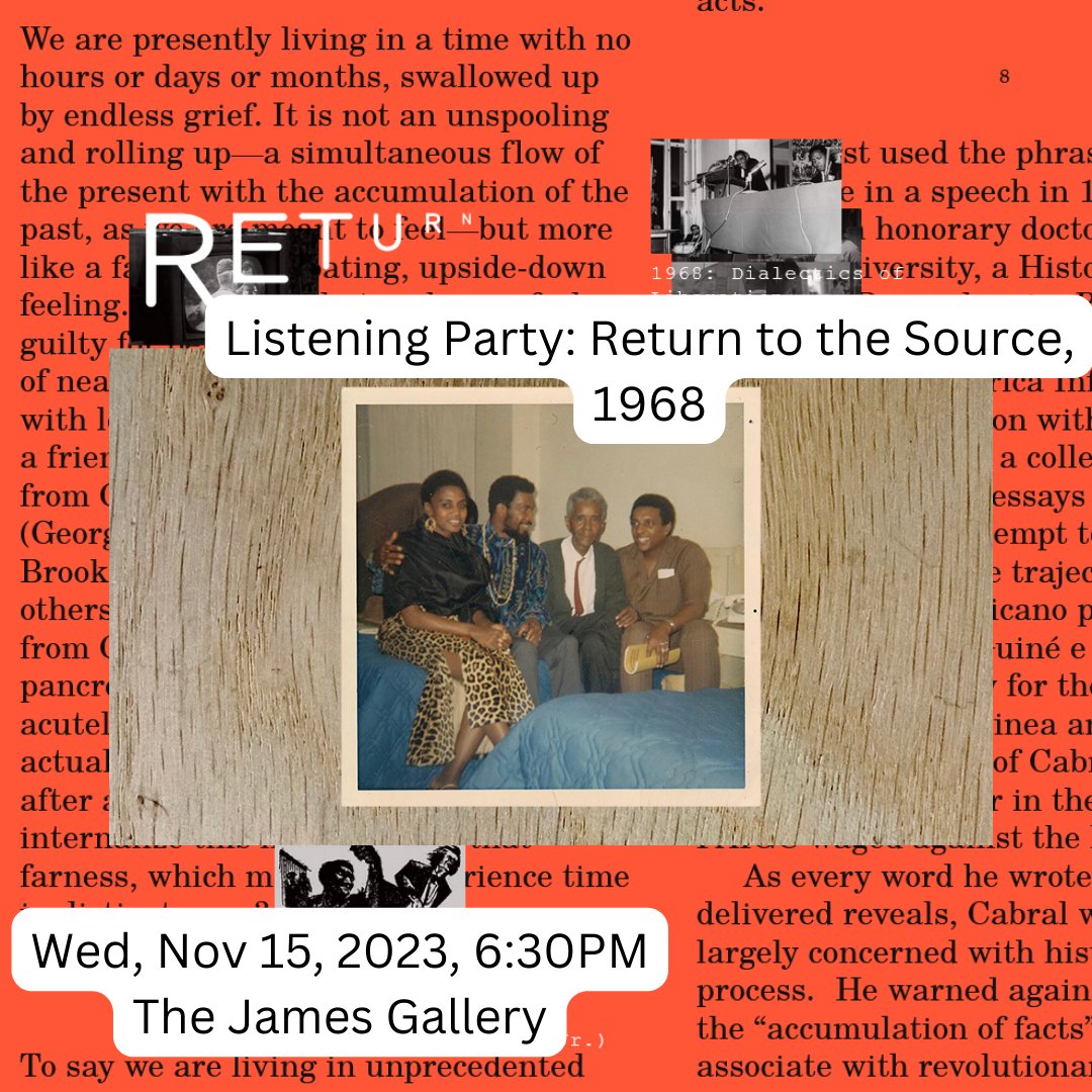 William Cordova, along w/ David Austin, invite you to communally listen to his playlist 1968 as they discuss the music &amp; the sonic dimensions of political struggle. We will listen to the music that emerges &amp; tracks people in the audience would like to add.
centerforthehumanities.org/programming/re…