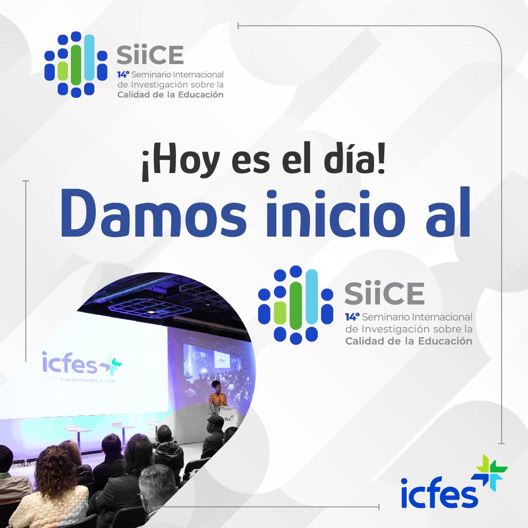 ICFEScol's tweet photo. Iniciamos el #SeminarioIcfes, evento que reúne a expertos nacionales e internacionales del sector educativo, los cuales darán desde su experiencia aportes significativos en esta materia.

📌Consulta la agenda, aquí: https://t.co/Md6u6JH2xj
#IcfesInvestigación https://t.co/CL4FCavEtN