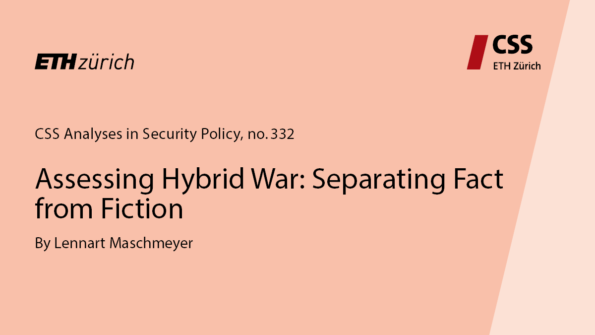 CSS_ETHZurich's tweet photo. 🔔 The latest edition of #CSSAnalyses in Security Policy is out now!
In this analysis, CSS researcher @LenMaschmeyer delves into the question of #hybridwar.
Read the full analysis by clicking the link below⬇️: https://t.co/PB8Zn42F7b https://t.co/N5TF6uQ8eu