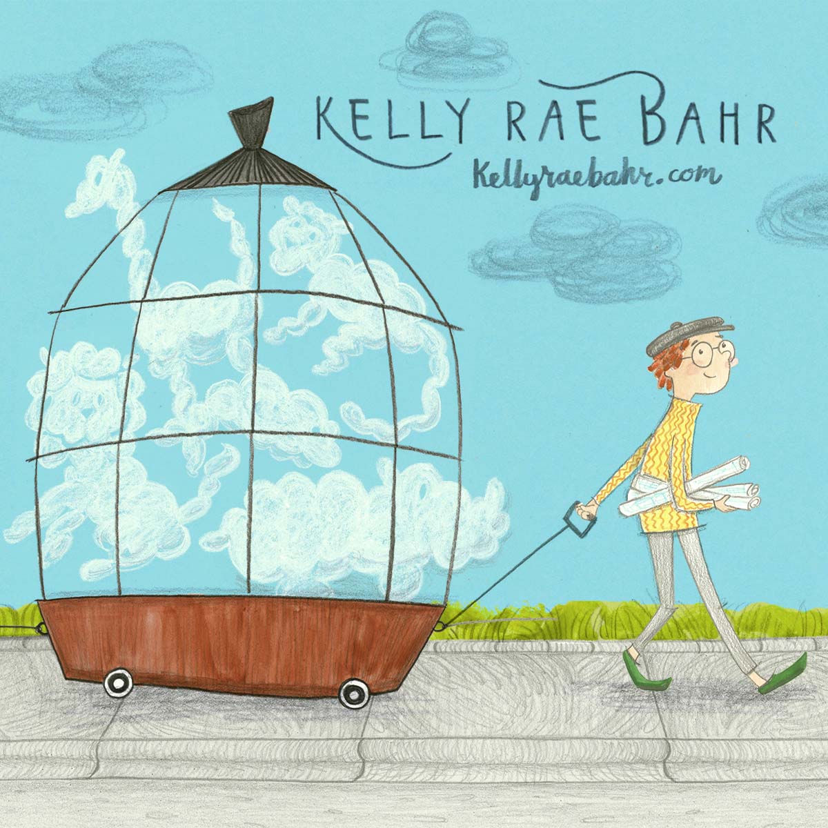 Happy #kidlitpostcard day! My name is Kelly Rae Bahr, I'm an author/illustrator from Seattle with my head firmly planted in the clouds! 

#kidlitpostcardday #kidlit #kidlitart