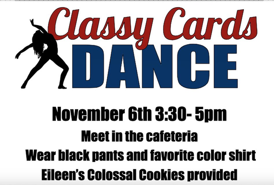 Did someone say dancing and free cookies?? Come join the fun after school Monday!! #WeAreEMS