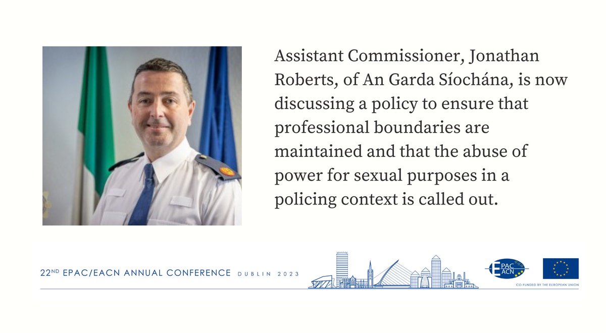 GardaOmbudsman's tweet image. Assistant Commissioner, Jonathan Roberts of @gardainfo is now presenting at #EPACEACN23