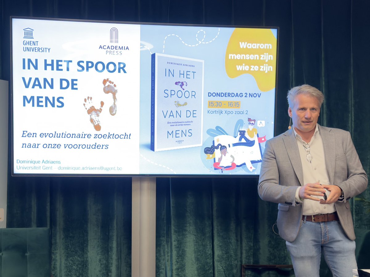 klaar voor @dadriaens op #boektopia, altijd een topper! #evolutie #evolution