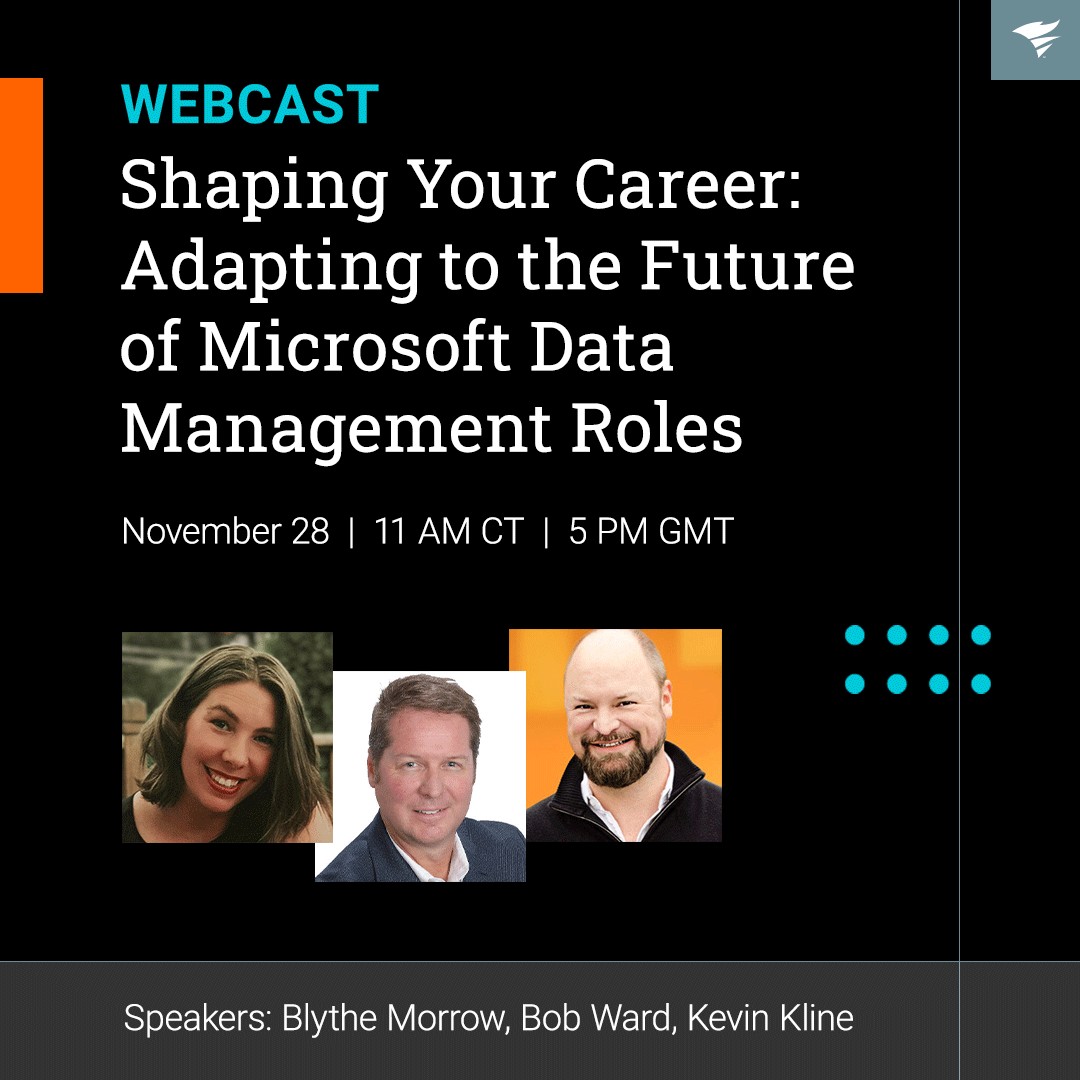 sql_steve's tweet image. Are you curious about the evolving landscape of database administration and data professionals?
Wondering how to stay ahead in a rapidly changing industry?
Join our webcast on November 28 and explore the latest trends: accelevents.com/e/adapting-to-…