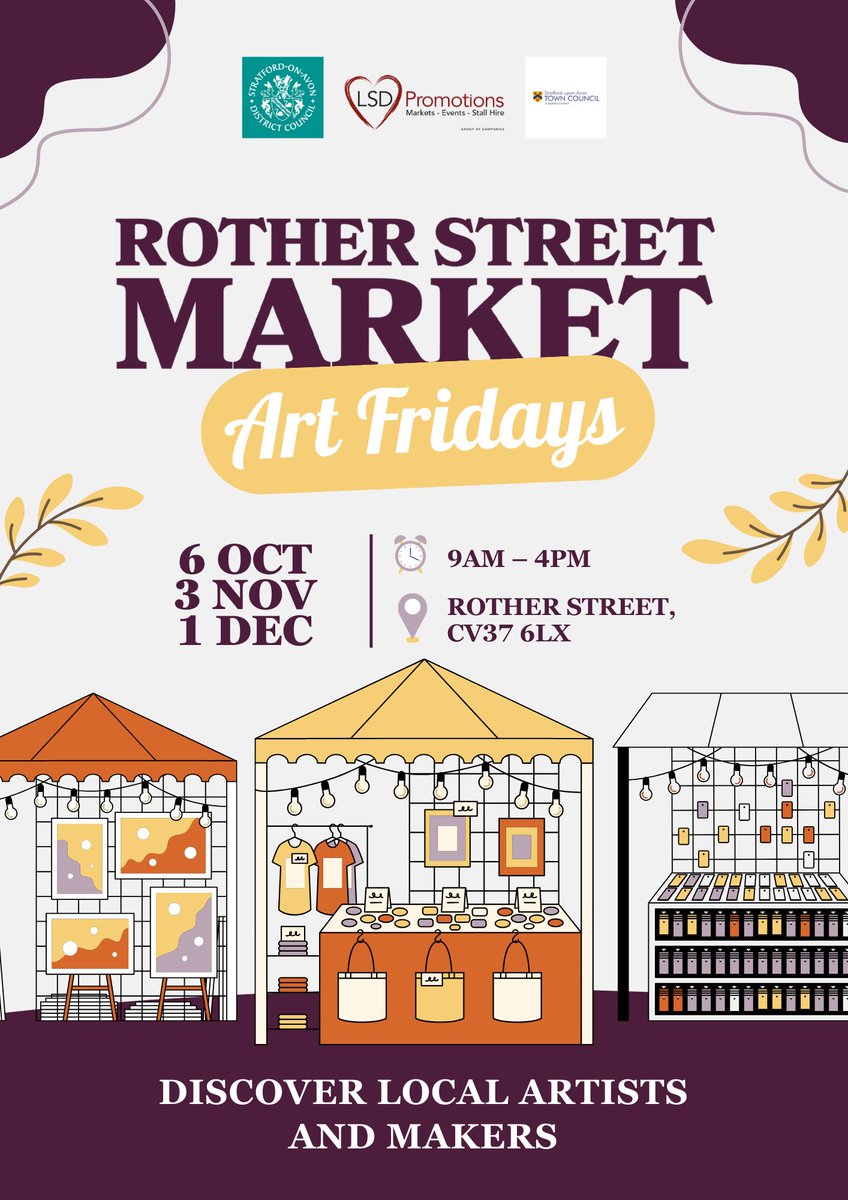 Not only is it #Friyay and nearly the weekend, but it's also Rother Street Market Day AND #ArtFriday! 🛍️🎨✨ Join us for a vibrant celebration of local talent, creativity, and fantastic finds. #SupportLocalArt #WeekendVibes