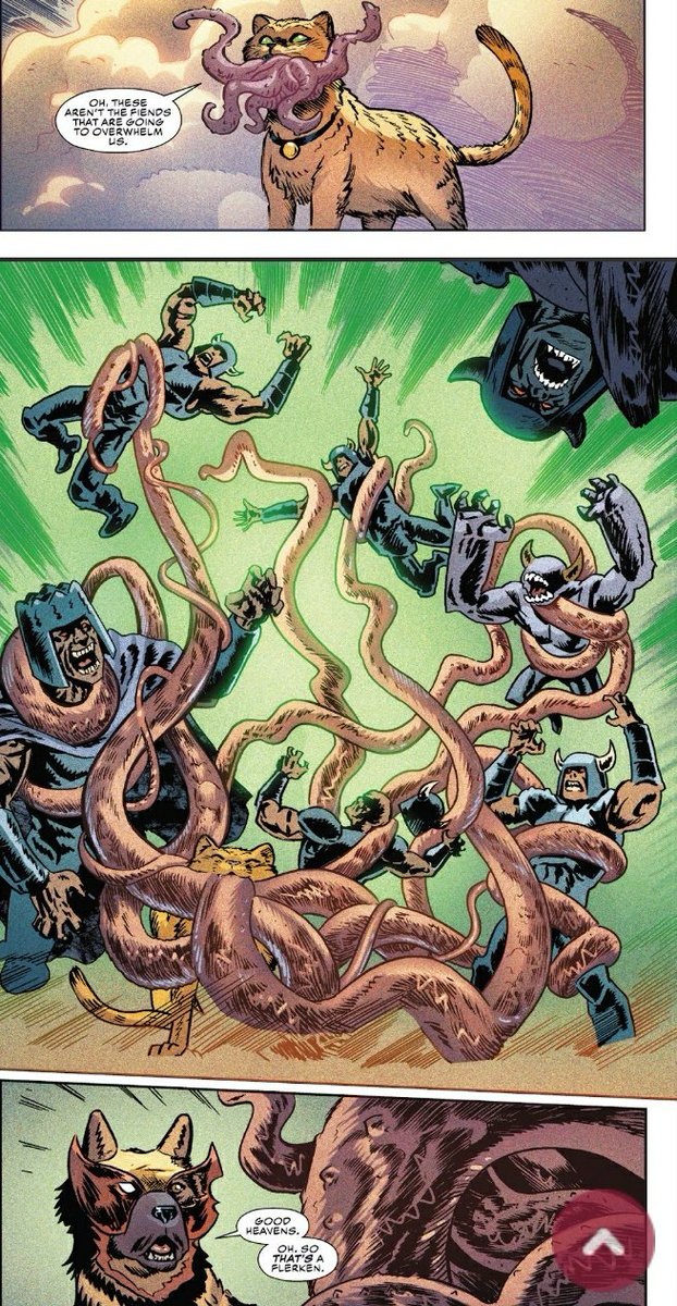 chelseajoydiaz's tweet photo. The relationship of D-Dog and Chewie are undeniable... I hope at the end of the series, some hero must adapt this cute-street-hero pl Batsy, Throg, Lucky, and Chewie forever!!bk6

#Flerken 
#MarvelUnleashed
#MarvelComics 

Please, Let CAROL DANVERS adapt D-dog please! 🙏🏼🙏🏼🙏🏼 https://t.co/9h1koOCY6n