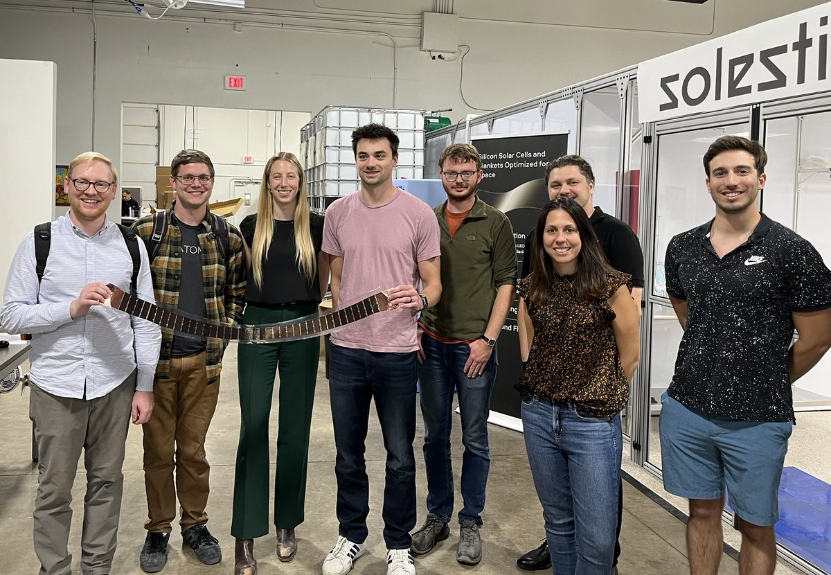 We had a great time hosting our friends from @AtomosSpace for an on-site visit of our #solarcell and blanket manufacturing facilities. We have been working closely with Atomos as we move closer to a demonstration mission 🚀 with Solestial #solarblankets in March 2024.