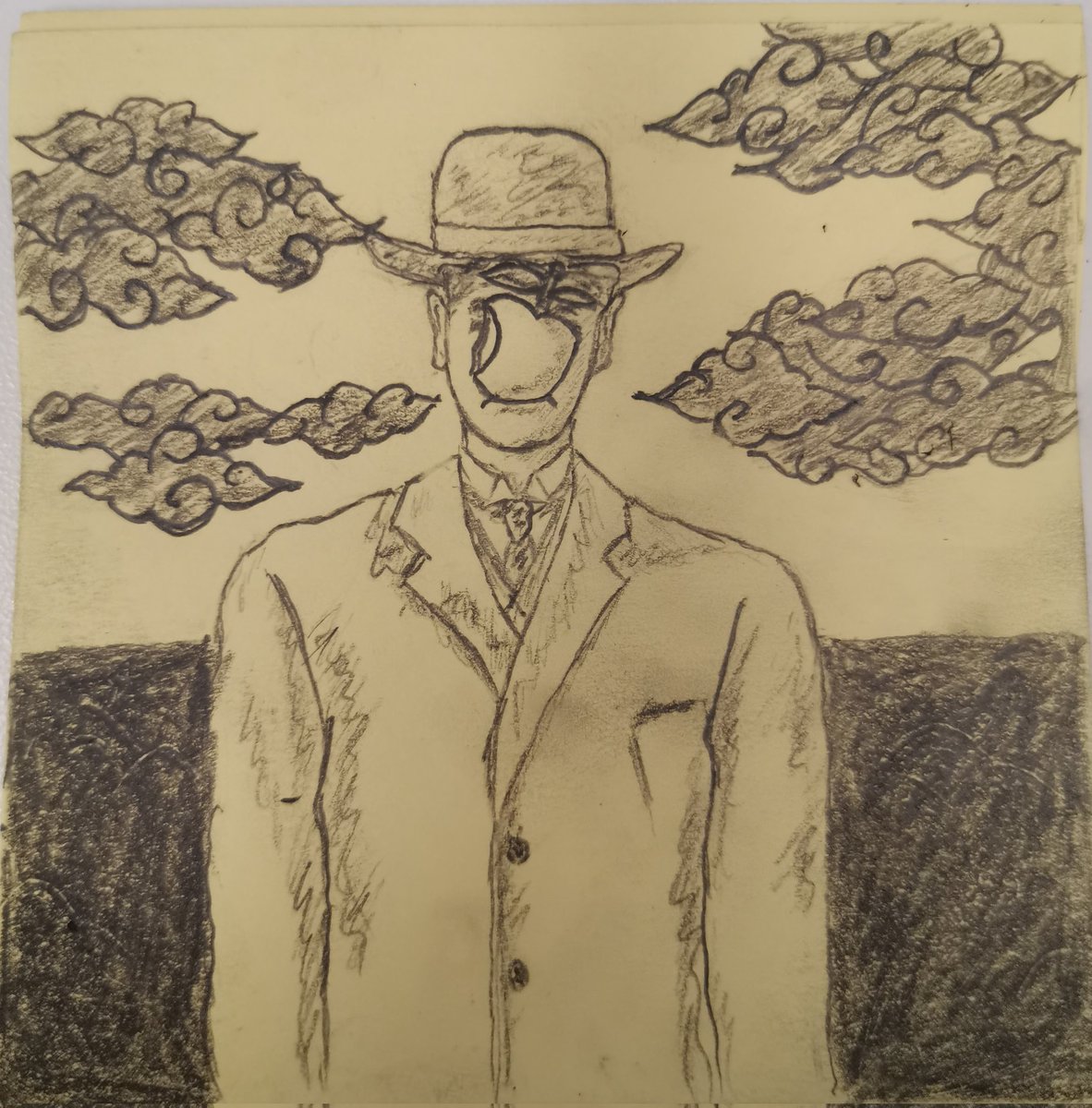 Apple from the abyss

Full collection on instagram.com/little.yellow.…

#art #artist #littleyellowpaper #postit #drawing #Pencil #sketches #hongkong #hk #artlover #selftaughtartist #rene #renemagritte #magritte #surrealism #apple #abyss #man #faceoff