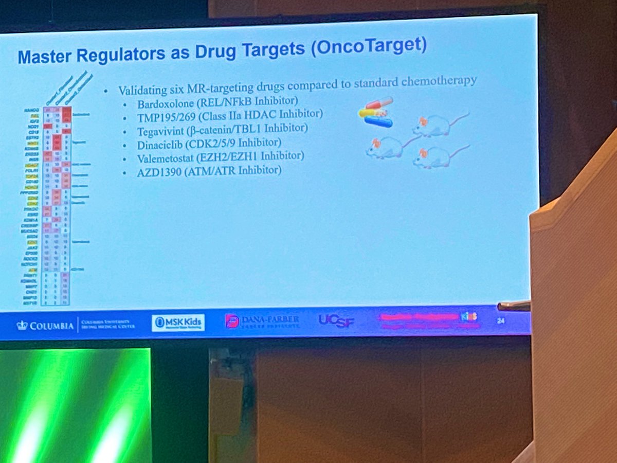 Emanuela Palmerini (@manupalmerini) on Twitter photo Drugs targeting master regulators in osteosarcoma! Looking forward validation of Rel/NFkb
Class II HDAC
BetaCatenin/TBL1
CDK2/5/9
EZH2/EZH1
ATM/ATR
inhibitors!
Well done <a href="/JovanaPavisic/">Jovana Pavisic, MD, MA</a>! <a href="/ctosociety/">CTOS</a> #CTOS2023 <a href="/janeway_MD/">Katie Janeway</a> Drugs targeting master regulators in osteosarcoma! Looking forward validation of Rel/NFkb
Class II HDAC
BetaCatenin/TBL1
CDK2/5/9
EZH2/EZH1
ATM/ATR
inhibitors!
Well done <a href="/JovanaPavisic/">Jovana Pavisic, MD, MA</a>! <a href="/ctosociety/">CTOS</a> #CTOS2023 <a href="/janeway_MD/">Katie Janeway</a>